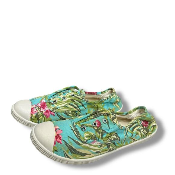 Arizona Jean Co Sneakers Flats Slip Ons Tropical Floral Print Hawaiian Sz 10M - Picture 14 of 14